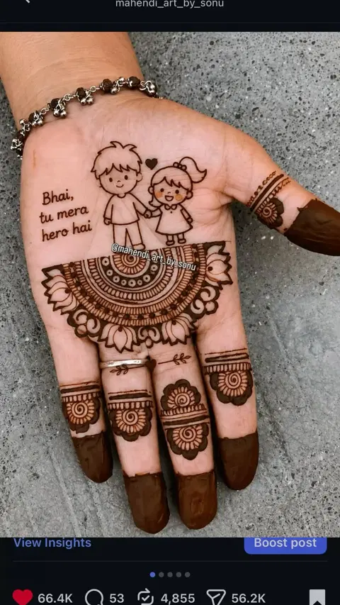 bridal simple circle back hand mehndi design