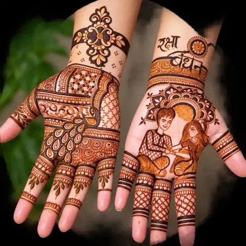 bridal stylish figure full hand mehndi design