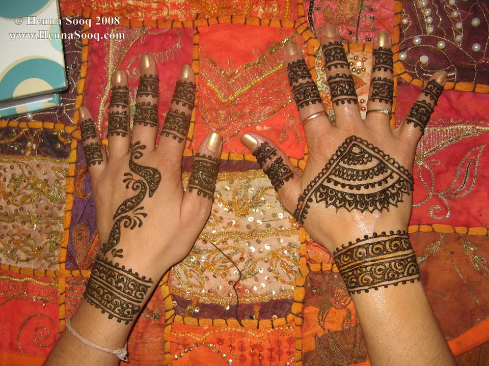 Bridal Indian Back Hand Mehndi Design with Flowers, Jaal and Peacock