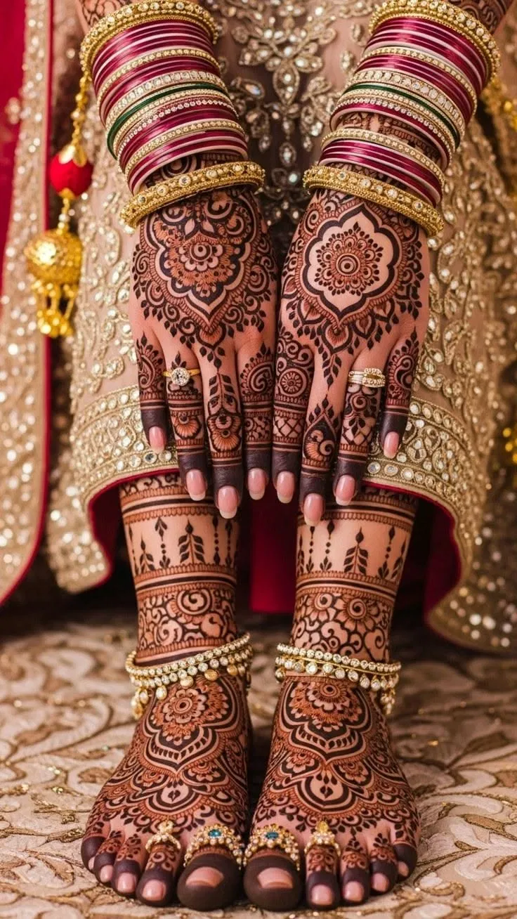 Bridal Foot Mehndi Design