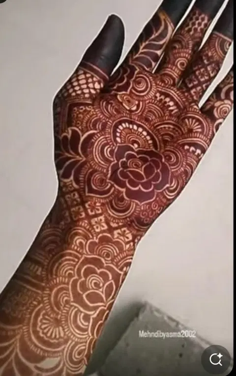 bridal full hand mehndi design
