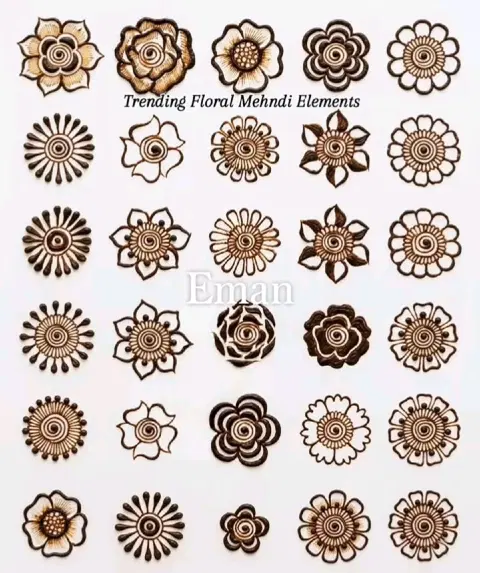 pakistani simple circle back hand mehndi design