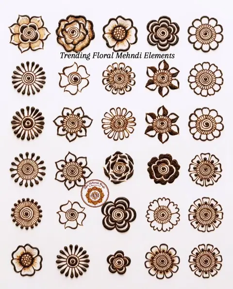 simple circle finger mehndi design