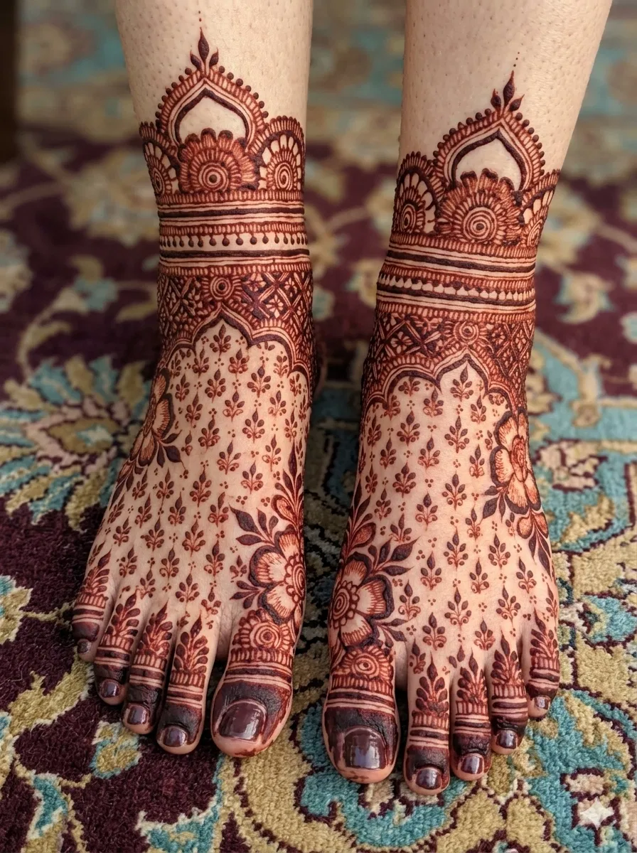 Bridal Foot Mehndi Design (2)