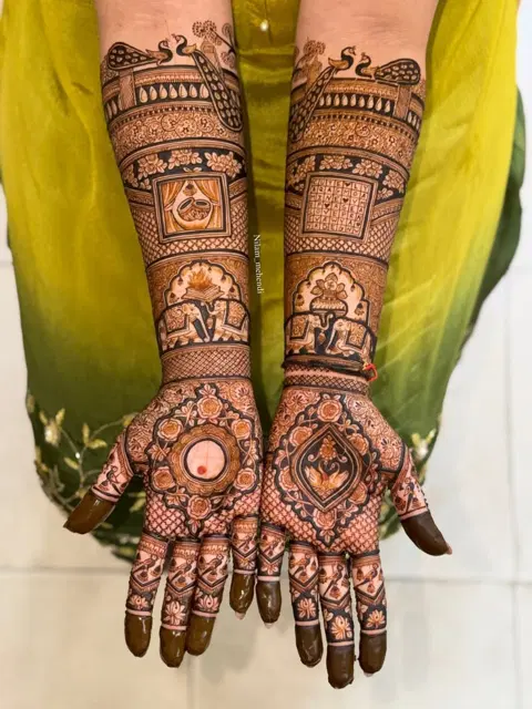 bridal figure full hand mehndi design