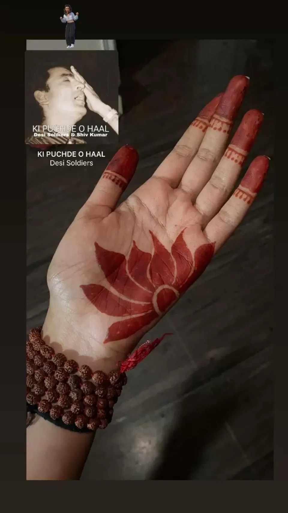 Aesthetic Arabic Front Hand Mehndi Design with Jaal and Lotus