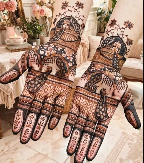 bridal figure mehndi design
