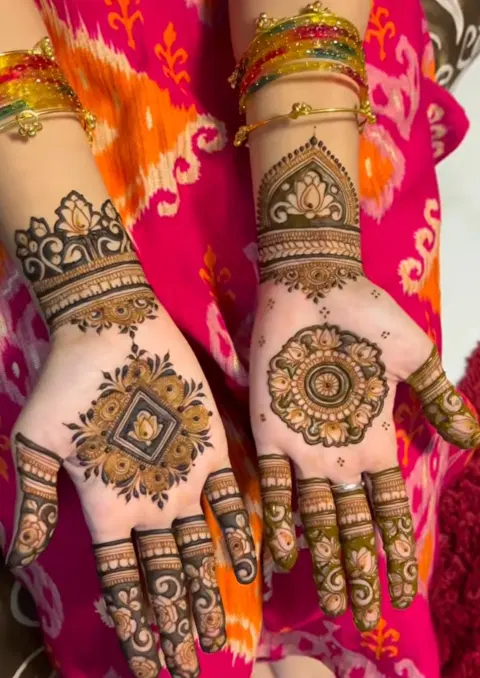bridal circle mehndi design