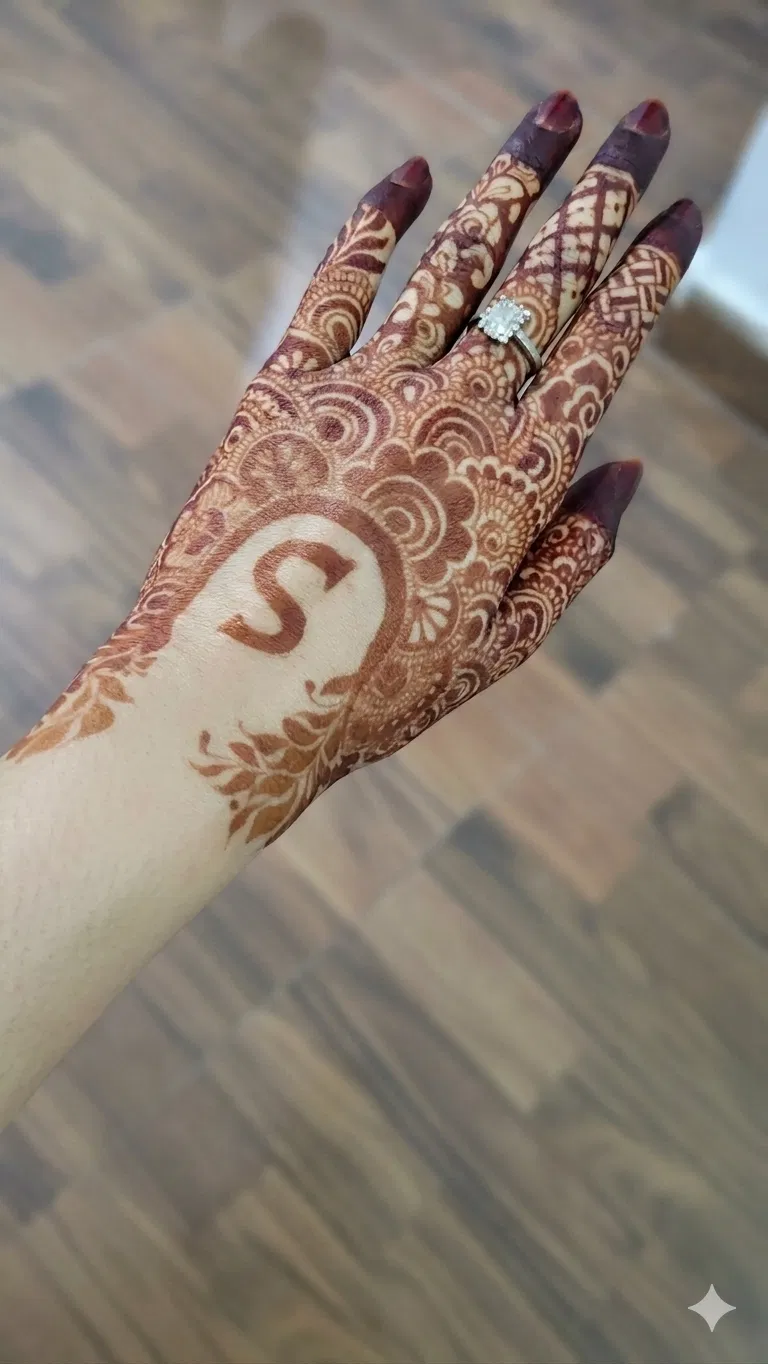 Simple Stylish Back Hand Mehndi Design (5)