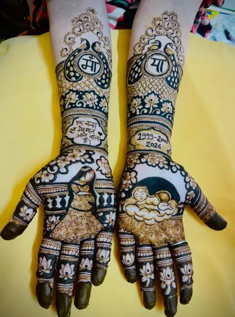 bridal figure full hand mehndi design