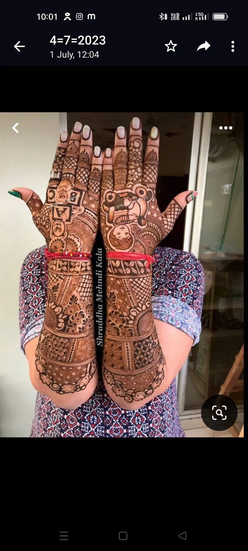 Arabic Full Hand Mehndi Design with Figures and Hearts