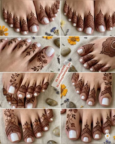 minimal simple deity back hand mehndi design