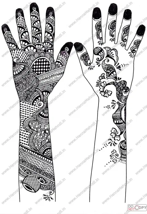 bridal figure full hand mehndi design
