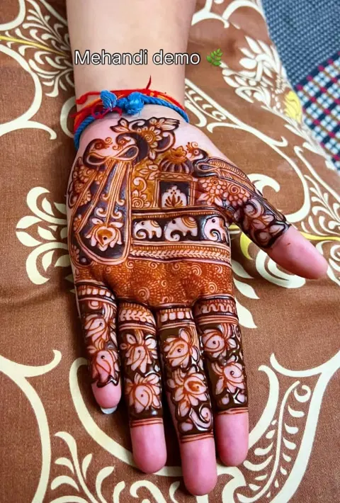 bridal indian full hand mehndi design