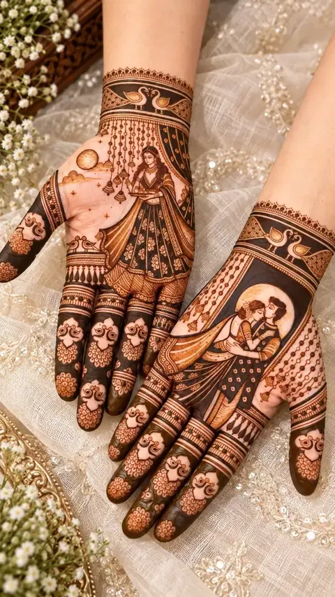 stylish figure mehndi design