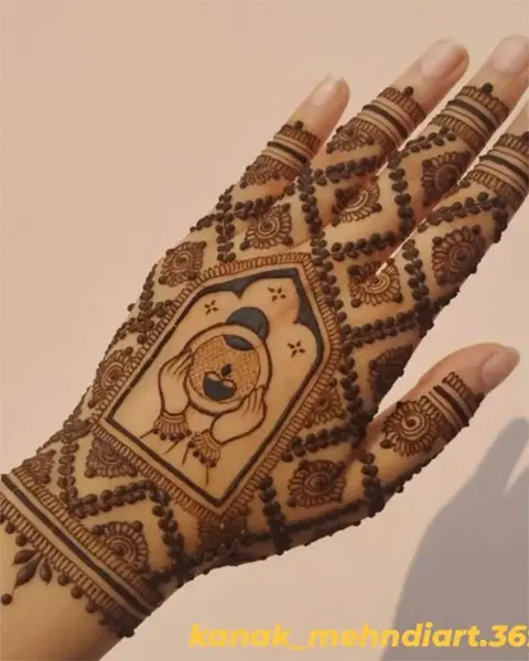 bridal simple figure back hand mehndi design