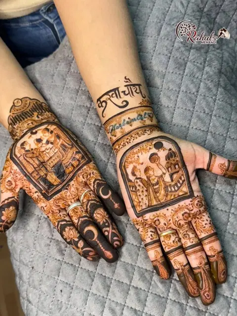 figure full hand mehndi design
