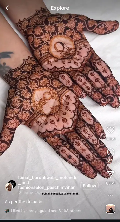 bridal indian heart full hand mehndi design