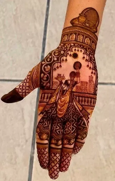 Bridal Stylish Back Hand Mehndi Design for Karwa Chauth (3)