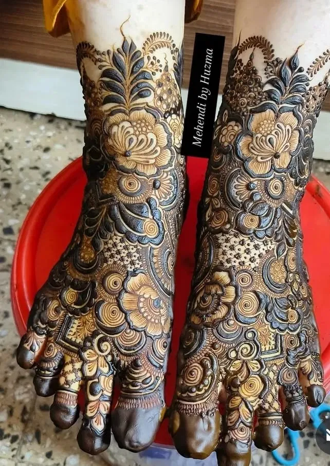 Bridal Indian Foot Mehndi Design