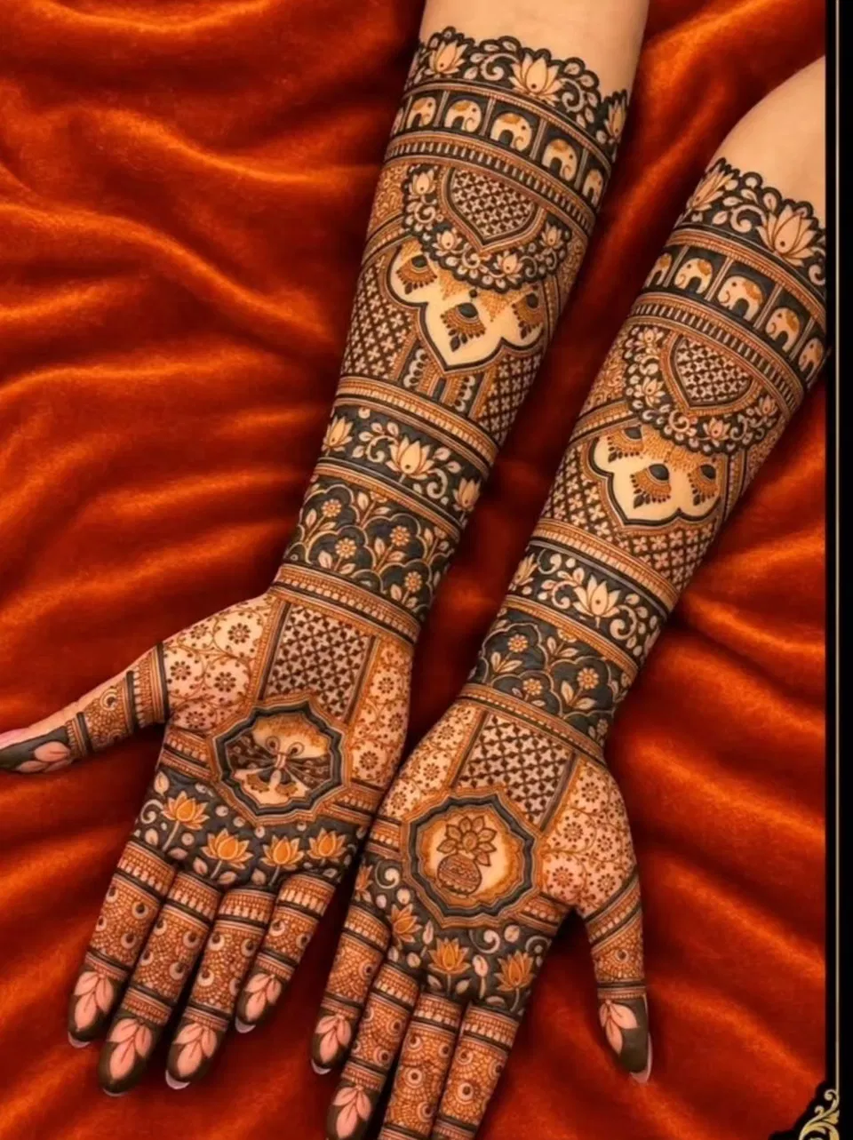 Bridal Front Hand Mehndi Design
