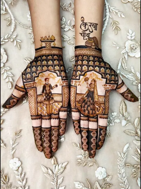 bridal figure full hand mehndi design