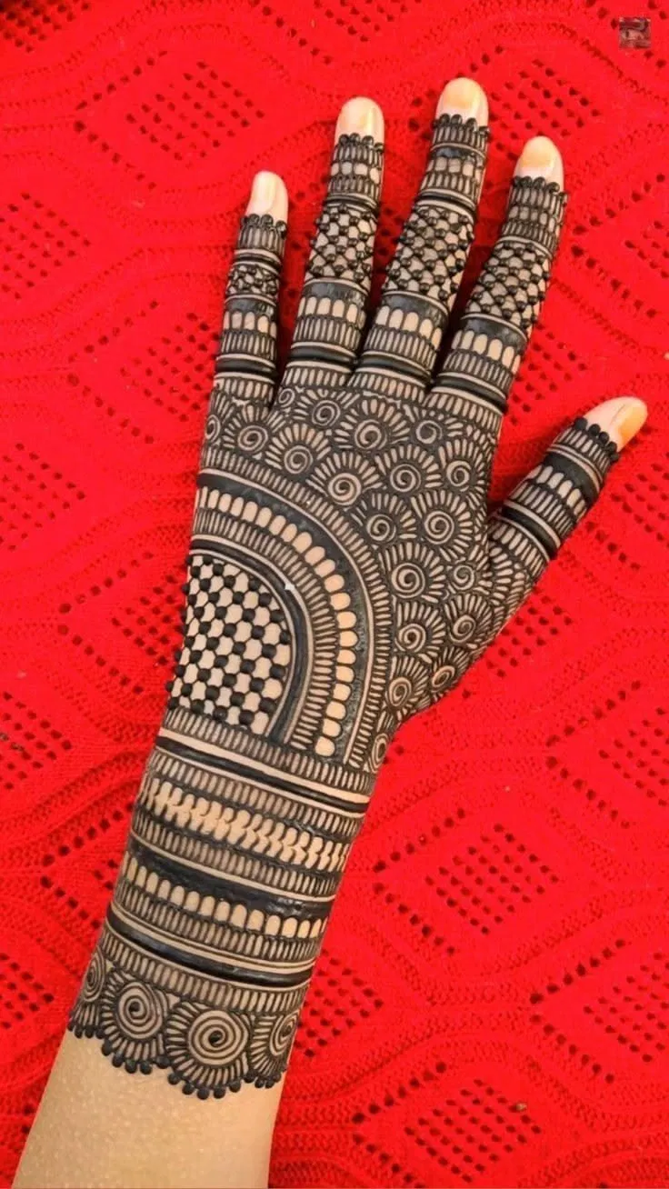 Arabic Bridal Back Hand Mehndi Design (10)