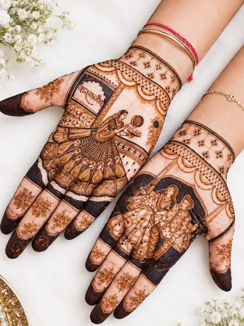 figure mehndi design
