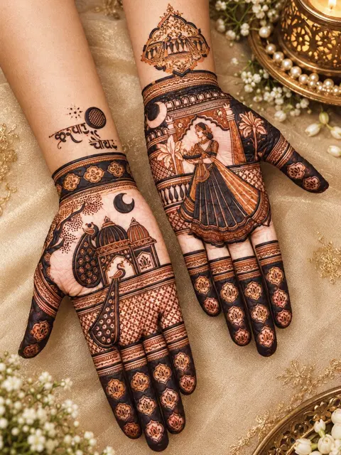 circle mehndi design