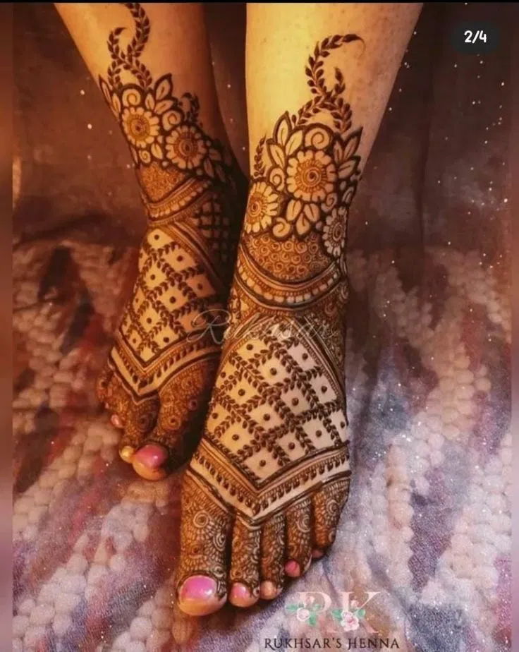 Bridal Indian Back Hand Mehndi Design with Figures (8)