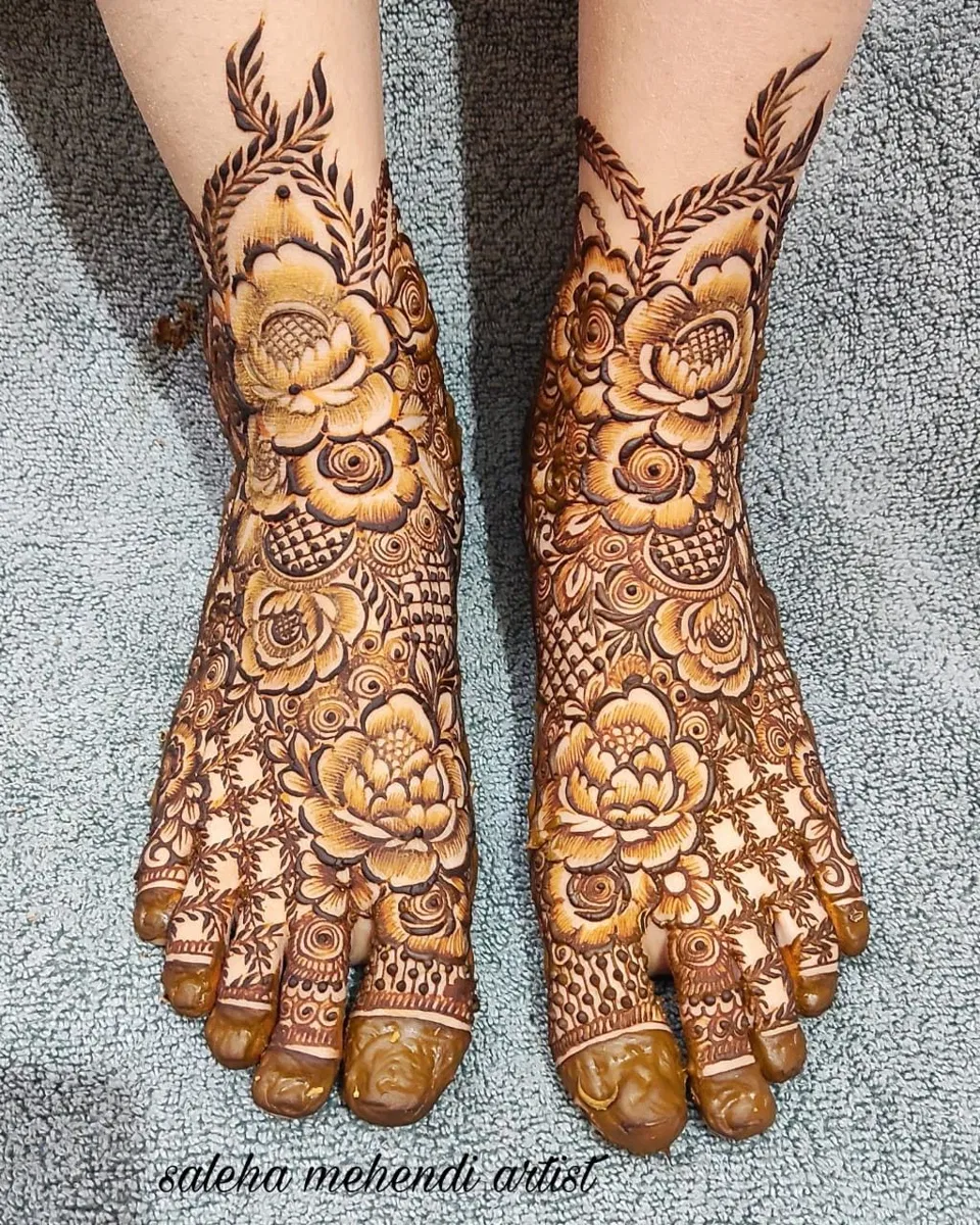 Bridal Foot Mehndi Design (3)