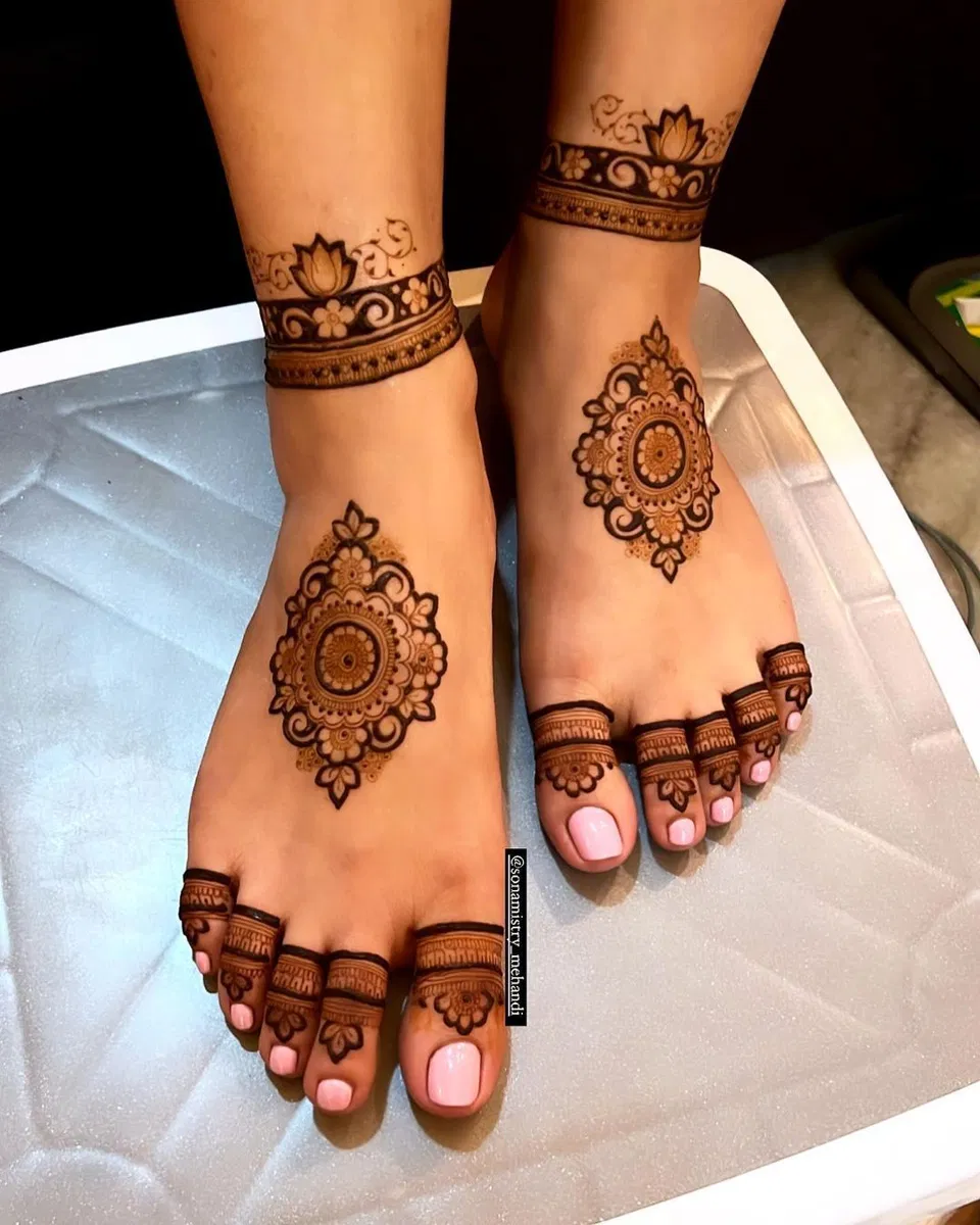 Bridal Indian Back Hand Mehndi Design with Hearts (2)