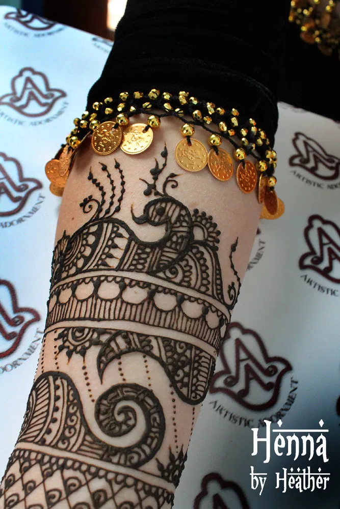 Bridal Indian Arm Mehndi Design with Peacock
