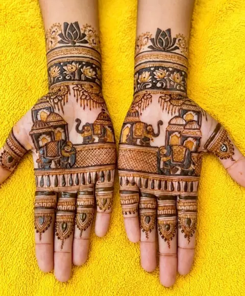 bridal figure mehndi design