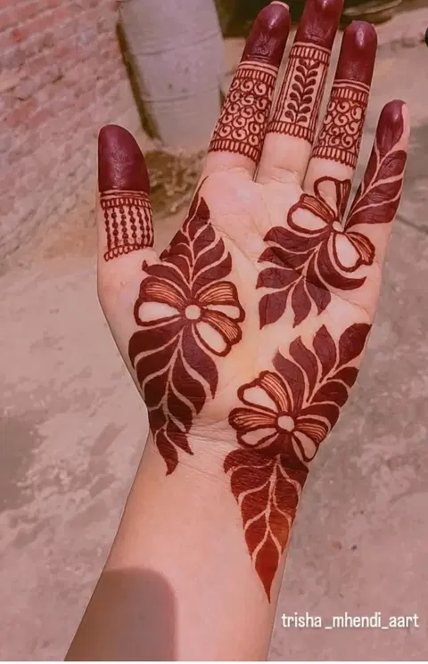 arabic stylish bel full hand mehndi design