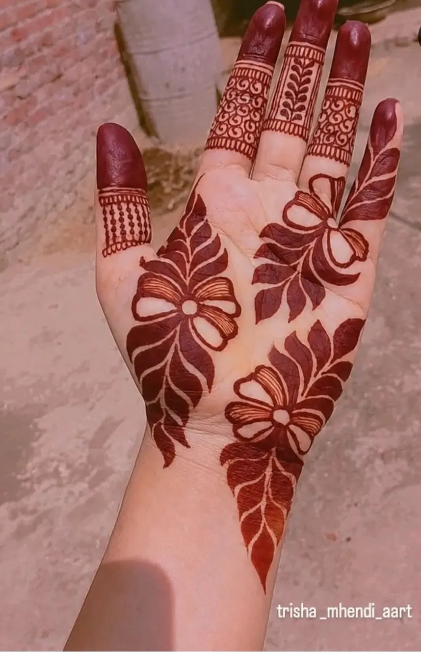 Arabic Stylish Full Hand Mehndi Design with Bel