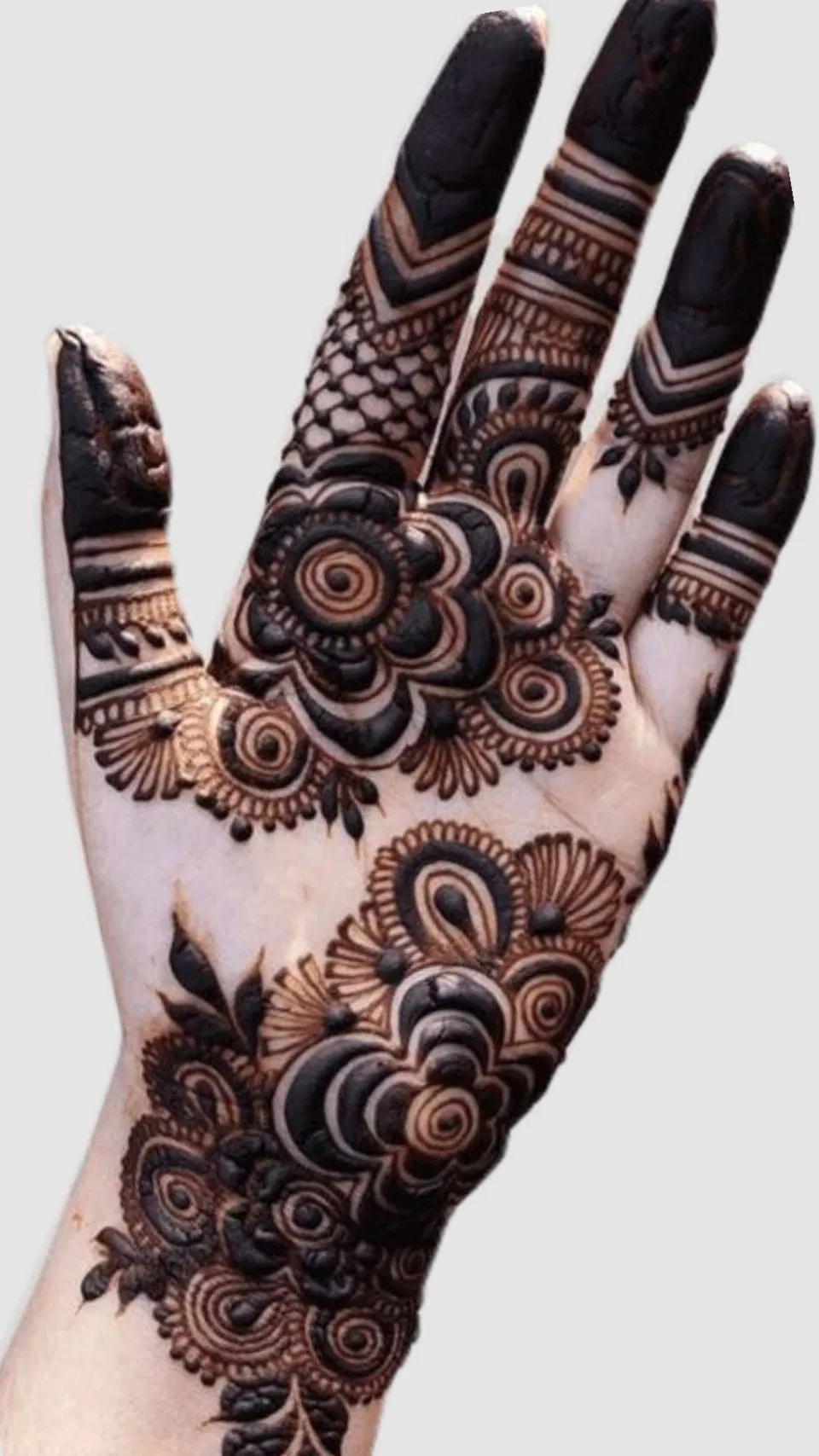 Bridal Stylish Front Hand Mehndi Design with Bel