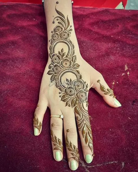 arabic simple bel arm mehndi design