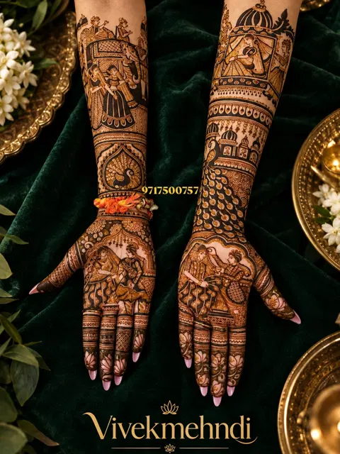 bridal figure full hand mehndi design