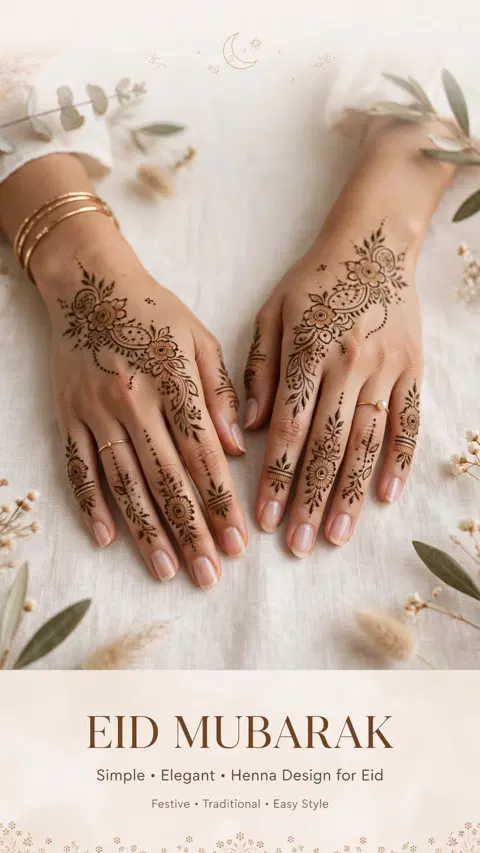 arabic simple jaal back hand mehndi design