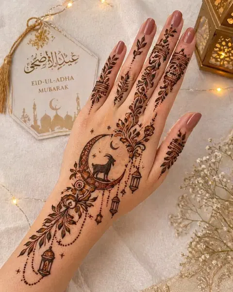 arabic simple jaal back hand mehndi design