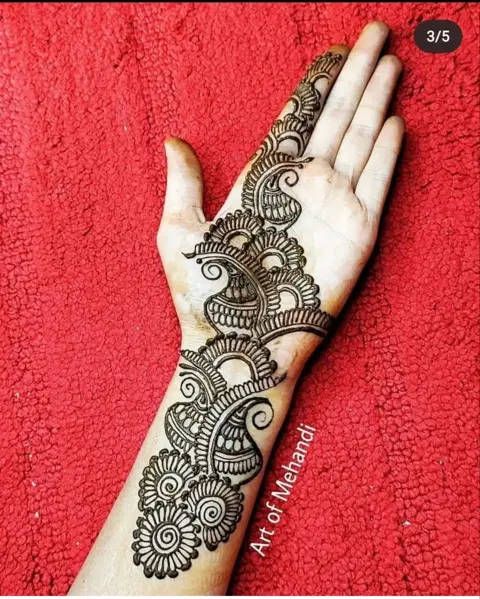 arabic front hand mehndi design
