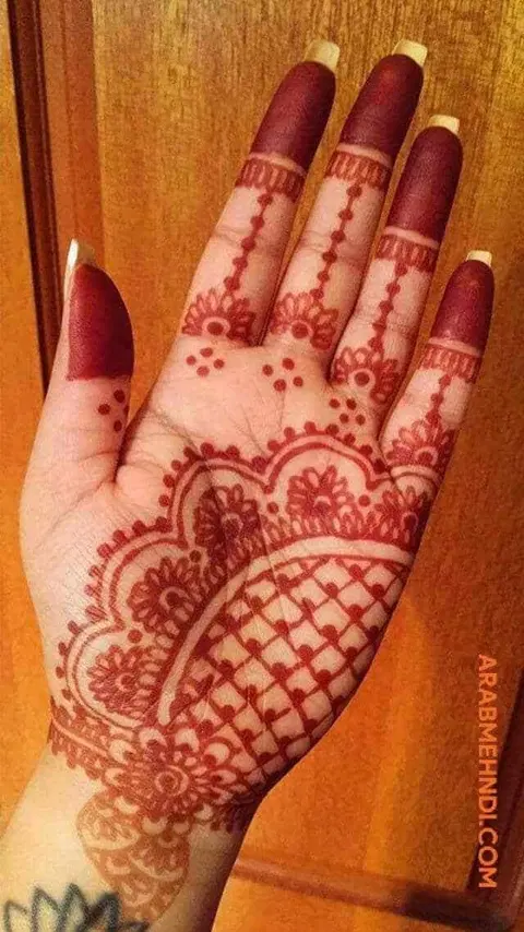 arabic simple finger mehndi design