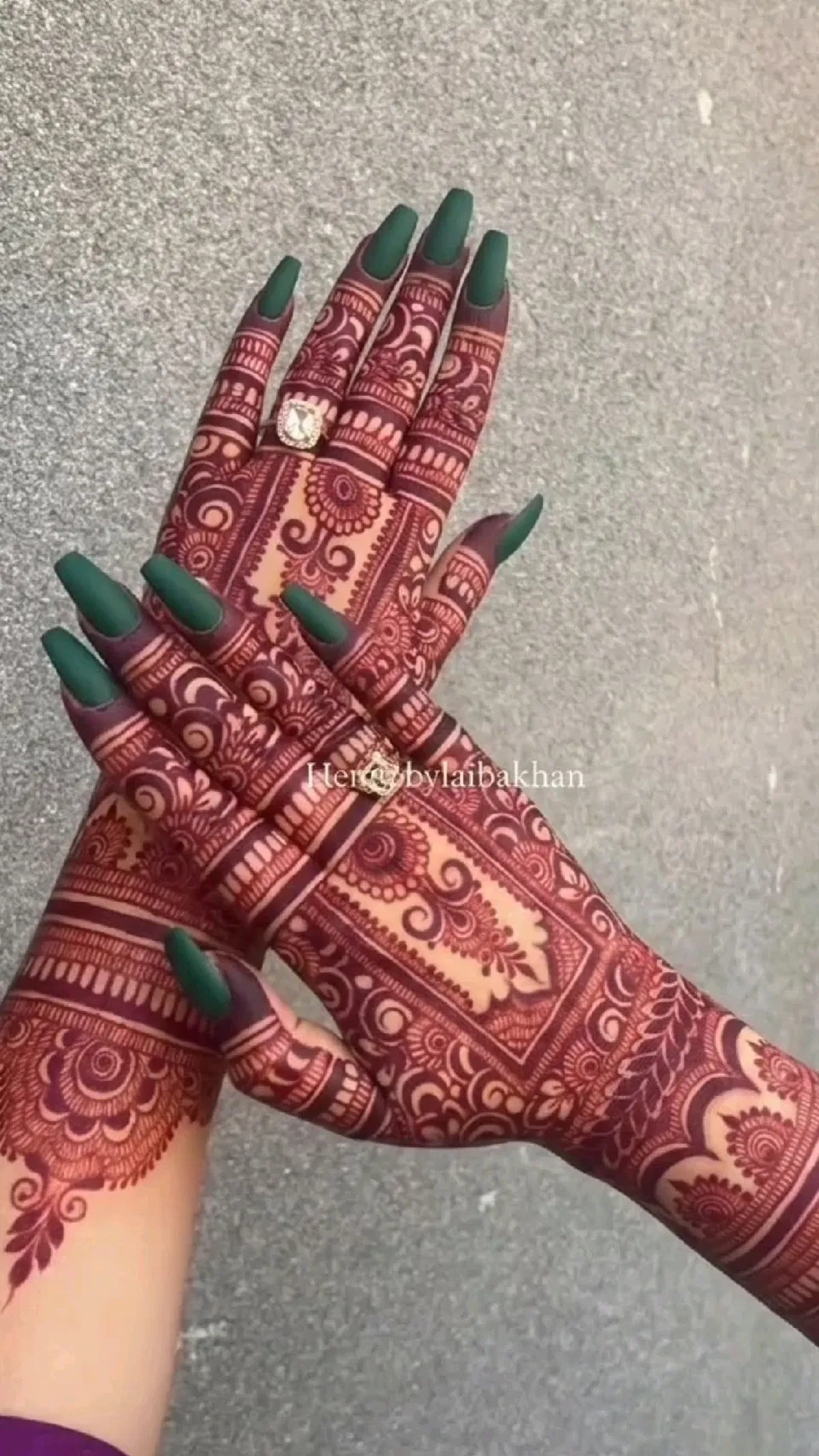 Arabic Bridal Finger Mehndi Design for Engagement