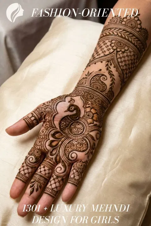 aesthetic arabic jaal front hand mehndi design