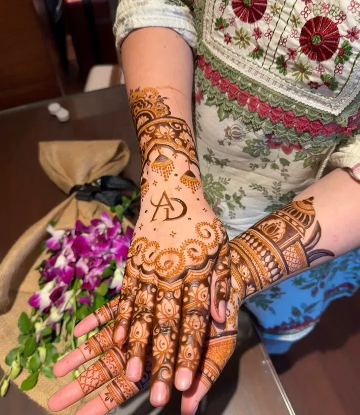 Full Hand Mehndi Design with Jaal