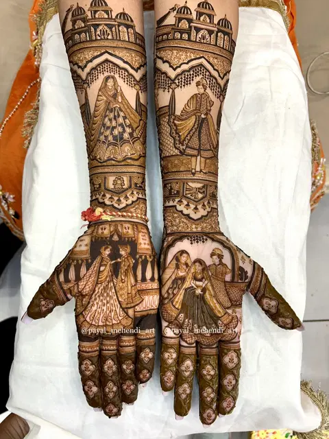 bridal figure full hand mehndi design