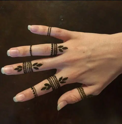 minimal simple jaal back hand mehndi design