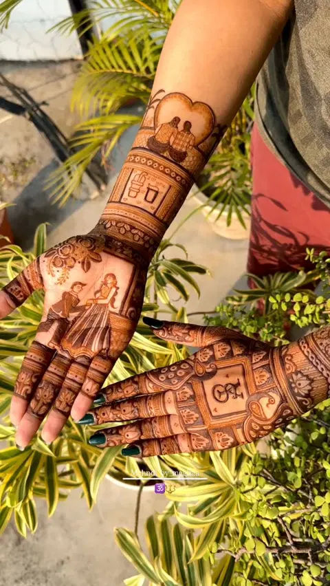 jaal front hand mehndi design