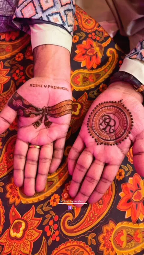 simple deity mehndi design